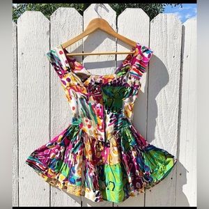 Vanessa Mooney “THE ELISABETH ROMPER DRESS - '80S PRINT”